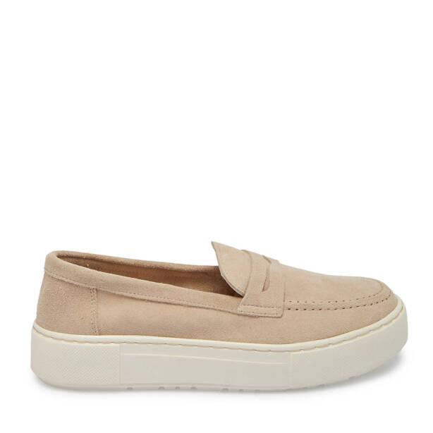 Vizon Hakiki Süet Deri Kadın Loafer - K24S1AY67576-T86 - 1