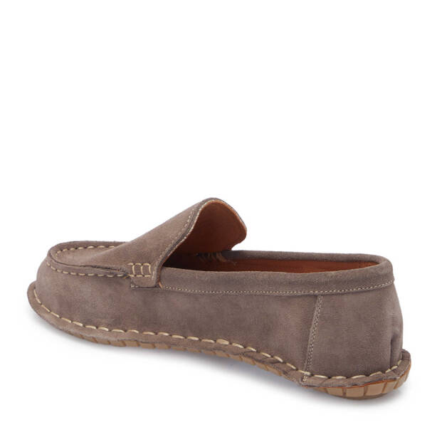 Vizon Hakiki Süet Deri Kadın Loafer - K25I1AY68010-A02 - Tergan