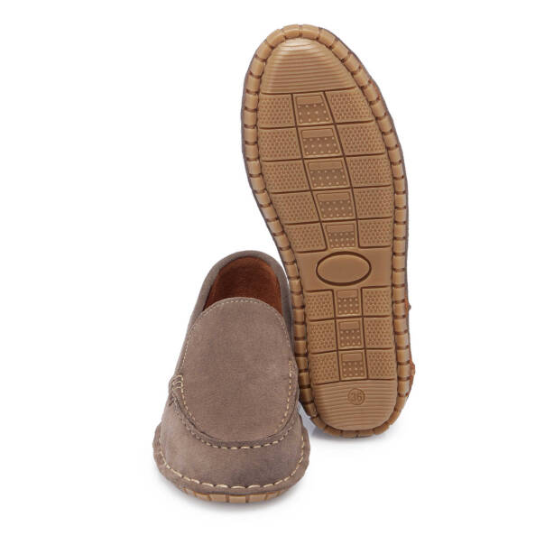 Vizon Hakiki Süet Deri Kadın Loafer - K25I1AY68010-A02 - Tergan