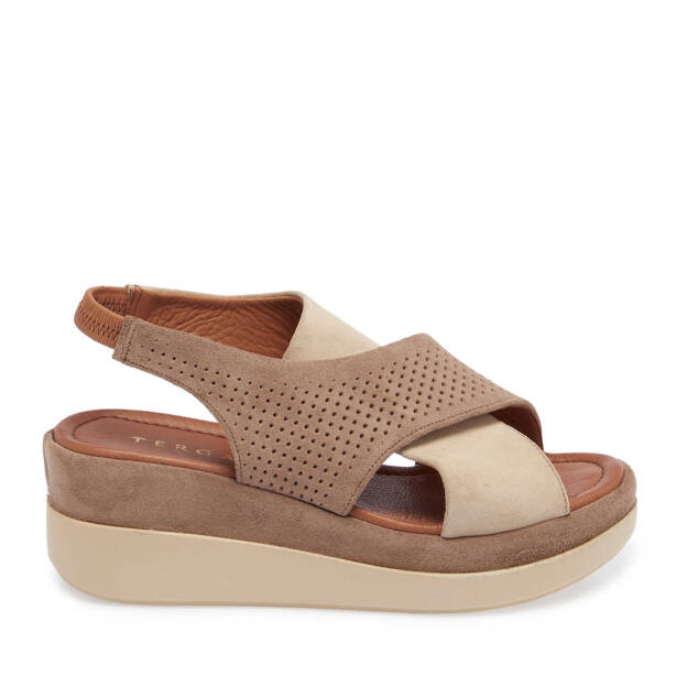 Vizon Hakiki Süet Deri Kadın Sandalet - K25Y1SN67755-A02 - 1