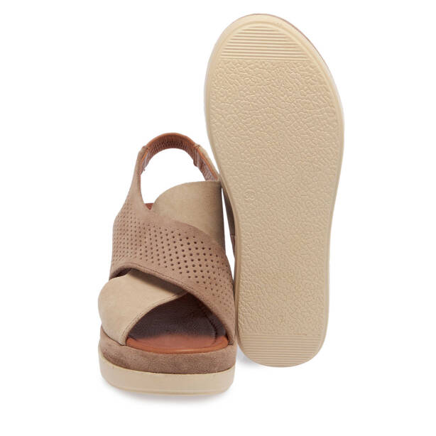 Vizon Hakiki Süet Deri Kadın Sandalet - K25Y1SN67755-A02 - 4