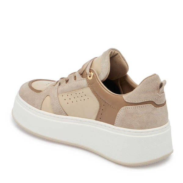 Vizon Hakiki Süet Deri Kadın Sneaker - K24I1AY67133-A02 - 3