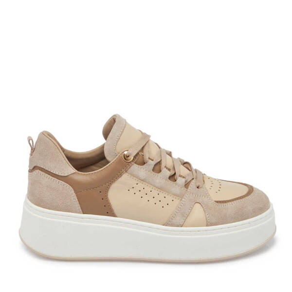 Vizon Hakiki Süet Deri Kadın Sneaker - K24I1AY67133-A02 - 1