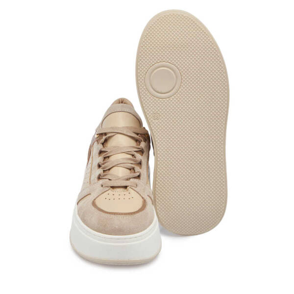 Vizon Hakiki Süet Deri Kadın Sneaker - K24I1AY67133-A02 - 4