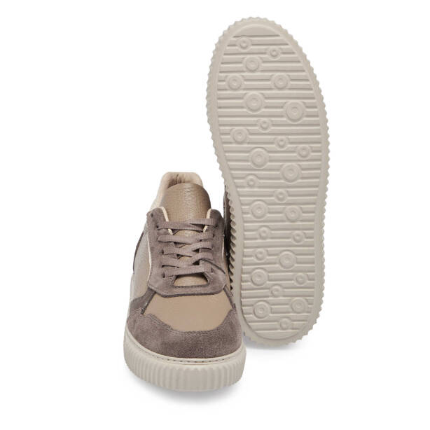 Vizon Hakiki Süet Deri Kadın Sneaker - K24S1AY67594-T86 - 4
