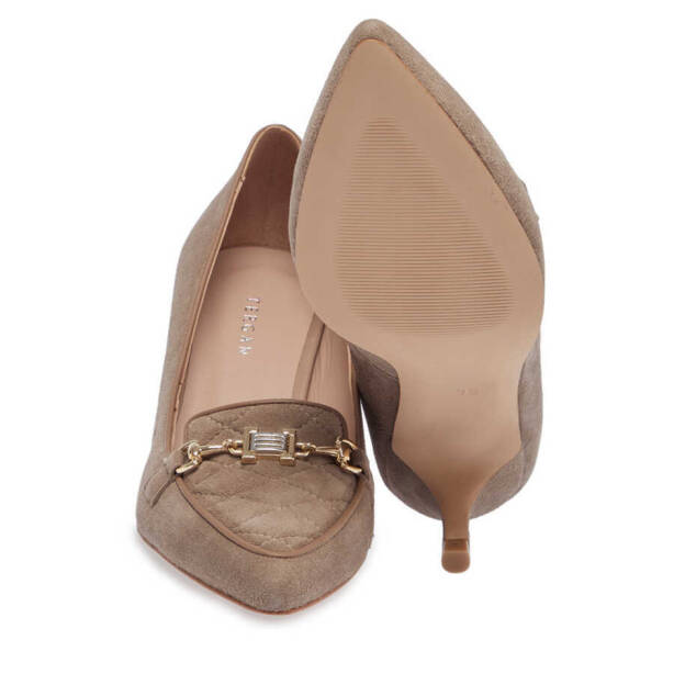 Vizon Hakiki Süet Deri Kadın Stiletto - K24I1AY67467-A02 - 4