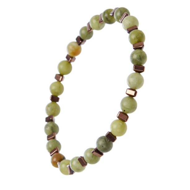 Yeşil Akik Erkek Bileklik - E1BLK0410460-E90 - 2