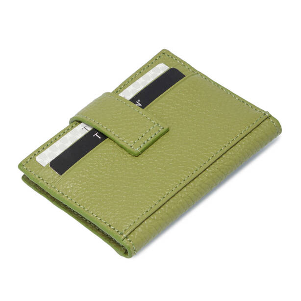 Yeşil Deri Erkek Kredi Kartlık - S1KK00001617-G8Z - 3