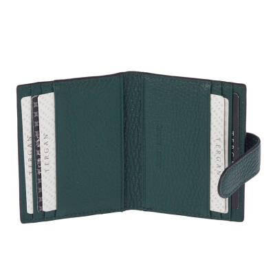  Yeşil Deri Erkek Kredi Kartlık - S1KK00001617-I5T - 2
