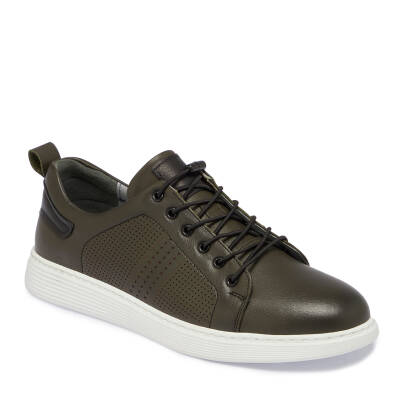  Yeşil Deri Erkek Sneaker - E24I1AY56608-H48 