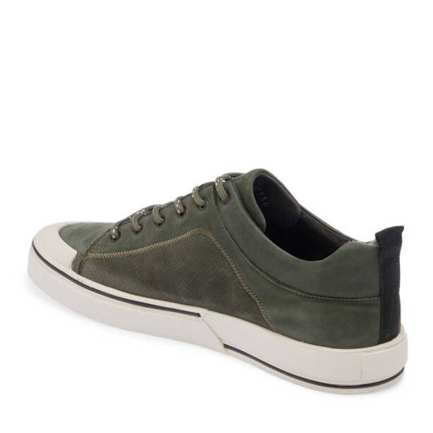 Yeşil Hakiki Deri Erkek Sneaker - E24I1AY56827-G81 - 3