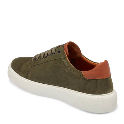  Yeşil Deri Erkek Sneaker - E24I1AY56844-H48 - 2