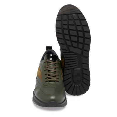  Yeşil Deri Erkek Sneaker - E24S1AY57026-H48 - 4