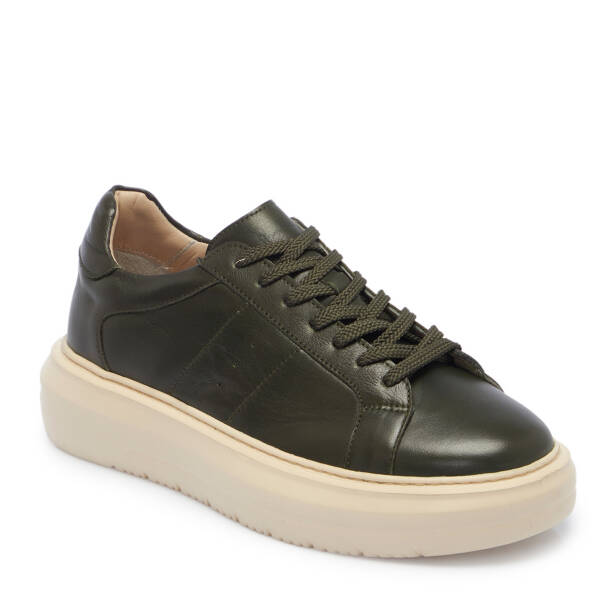 Yeşil Deri Erkek Sneaker - E25S1AY57539-G81 