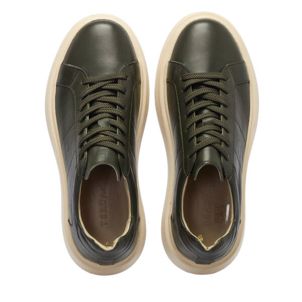 Yeşil Deri Erkek Sneaker - E25S1AY57539-G81 - 5