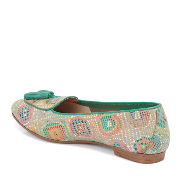 Yeşil Deri Kadın Babet - K25I1AY67759-P9Q - 2