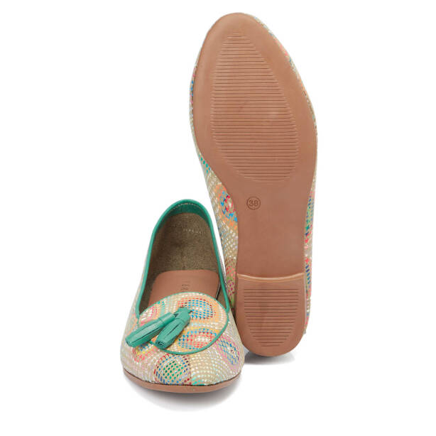 Yeşil Deri Kadın Babet - K25I1AY67759-P9Q - 4