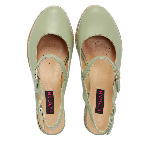 Yeşil Hakiki Deri Kadın Babet - K25Y1AY67907-G81 - 5
