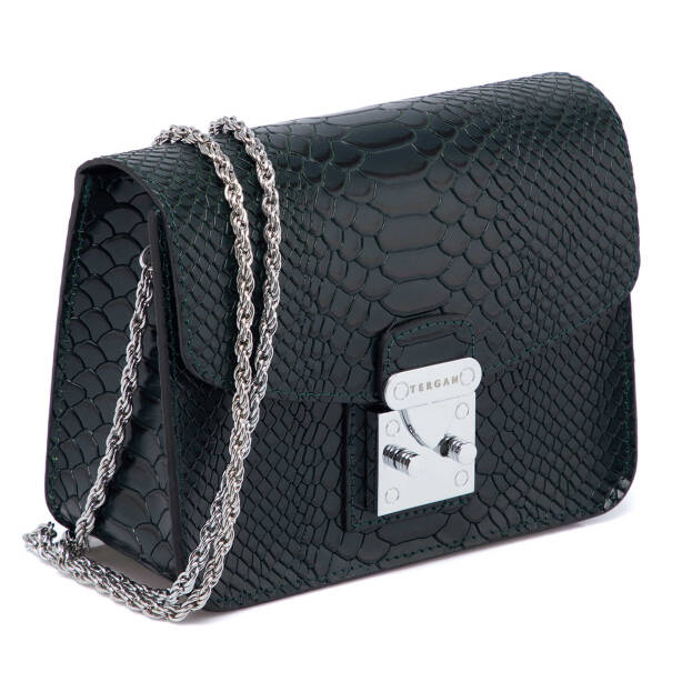 Yeşil Deri Kadın Çapraz Askılı Çanta - S24K1BC78972-U8U - 2