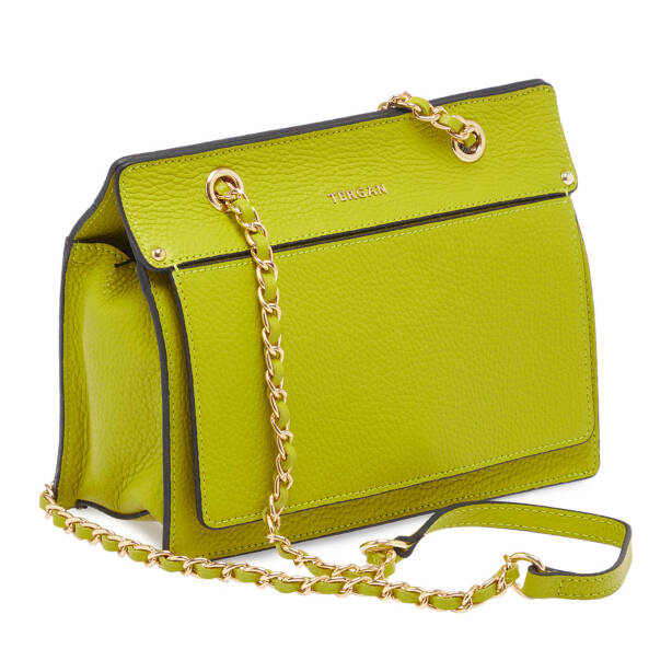 Yeşil Deri Kadın Çapraz Askılı Çanta - S24K1BC79486-T7A - Tergan