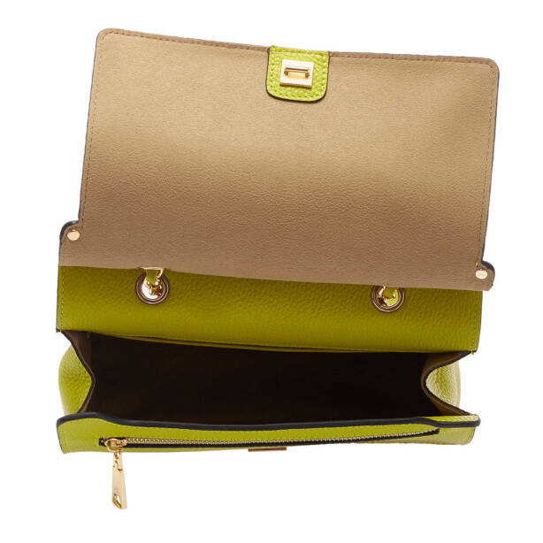 Yeşil Deri Kadın Çapraz Askılı Çanta - S24K1BC79486-T7A - Tergan