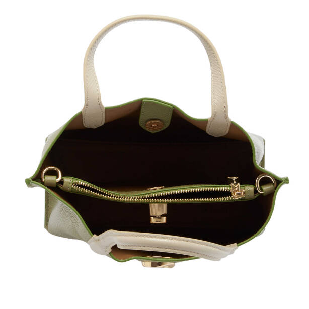 Yeşil Deri Kadın Çapraz Askılı Çanta - S25Y1BC80263-U8Z - 4