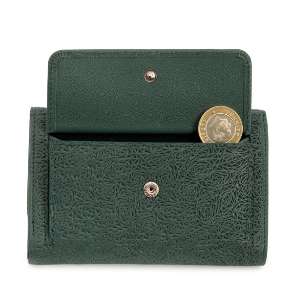 Yeşil Hakiki Deri Kadın Cüzdan - S1CB00005788-J0B - 4