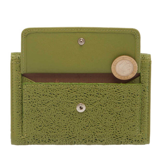 Yeşil Deri Kadın Cüzdan - S1CB00005788-K2A - 4