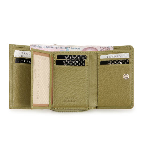 Yeşil Hakiki Deri Kadın Cüzdan - S1CB00005798-U5V - 3