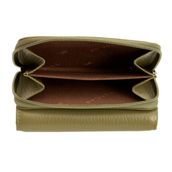 Yeşil Hakiki Deri Kadın Cüzdan - S1CB00005798-U5V - 4