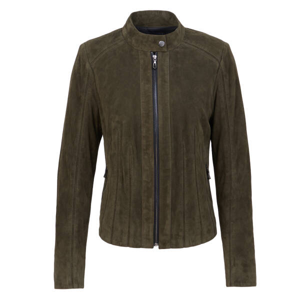 Yeşil Hakiki Deri Kadın Deri Ceket - K24IDM320434-R44 