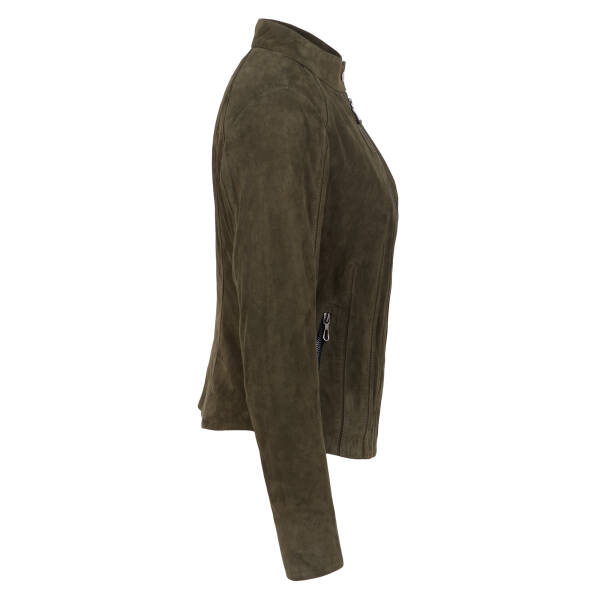 Yeşil Hakiki Deri Kadın Deri Ceket - K24IDM320434-R44 - 3