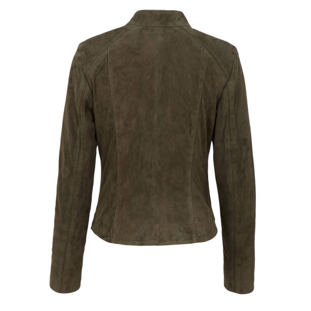 Yeşil Hakiki Deri Kadın Deri Ceket - K24IDM320434-R44 - 4
