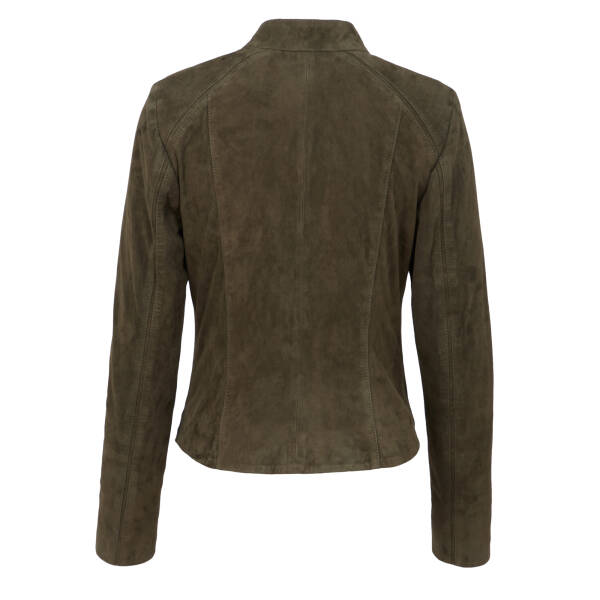 Yeşil Hakiki Deri Kadın Deri Ceket - K24IDM320434-R44 - 4