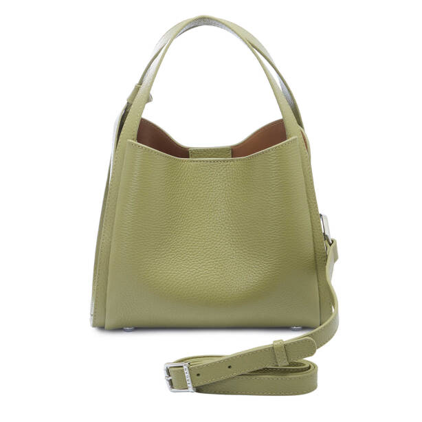 Yeşil Hakiki Deri Kadın El Çantası - S25Y1BC80351-U5V - 4