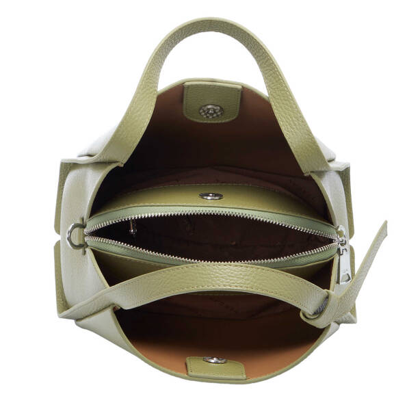 Yeşil Hakiki Deri Kadın El Çantası - S25Y1BC80351-U5V - 5