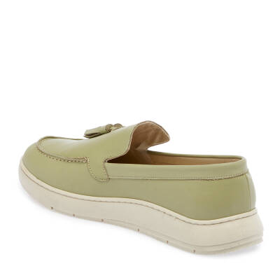  Yeşil Deri Kadın Loafer - K24I1AY67139-G81 - 2