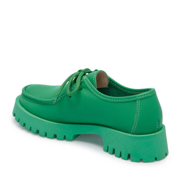 Yeşil Deri Kadın Makosen - K24S1AY67642-C47 - Tergan