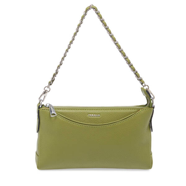 Yeşil Deri Kadın Omuz Çantası - S25K1BC79149-G8Z - 1