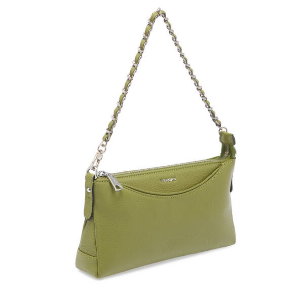 Yeşil Deri Kadın Omuz Çantası - S25K1BC79149-G8Z - 2