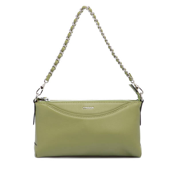 Yeşil Deri Kadın Omuz Çantası - S25K1BC79149-K2A - 1