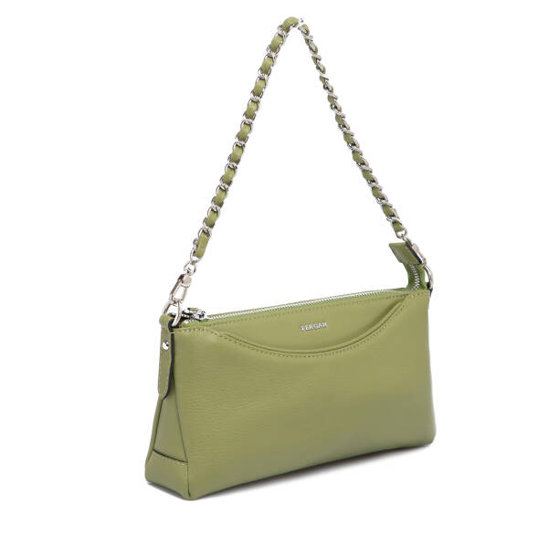 Yeşil Deri Kadın Omuz Çantası - S25K1BC79149-K2A - 2