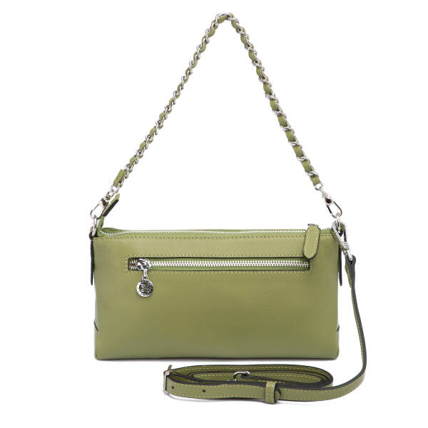 Yeşil Deri Kadın Omuz Çantası - S25K1BC79149-K2A - 3