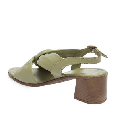 Yeşil Deri Kadın Sandalet - K24Y1AY67230-G81 - 2