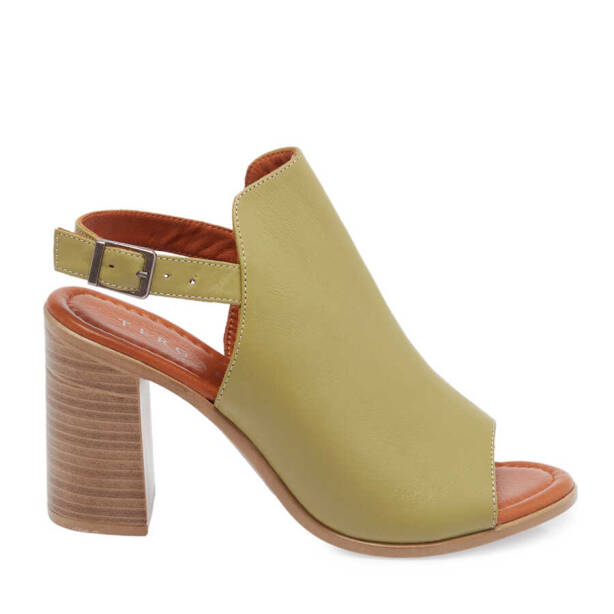 Yeşil Hakiki Deri Kadın Sandalet - K24Y1AY67243-G81 - 1