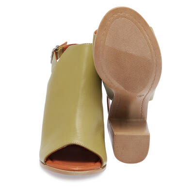Yeşil Deri Kadın Sandalet - K24Y1AY67243-G81 - 4