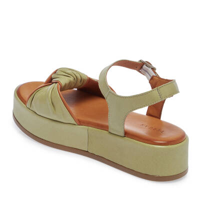 Yeşil Deri Kadın Sandalet - K24Y1SN67112-G81 - 2