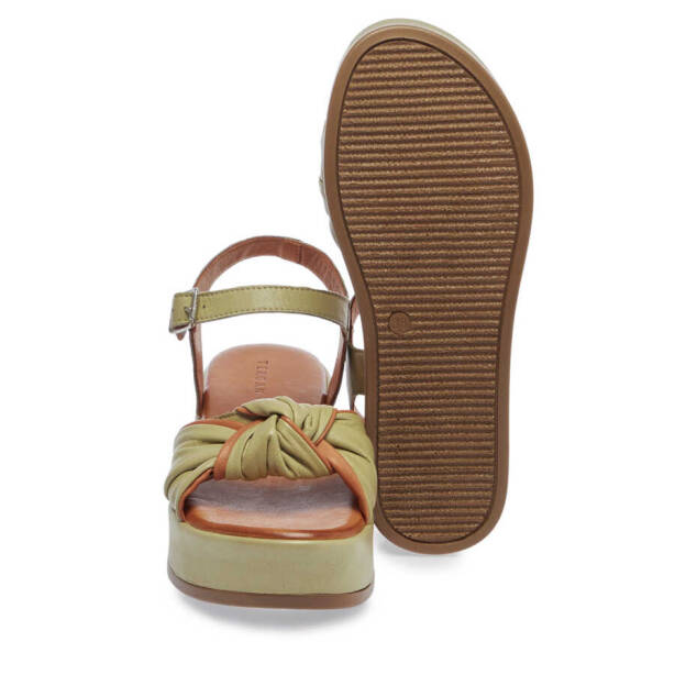 Yeşil Hakiki Deri Kadın Sandalet - K24Y1SN67112-G81 - 4