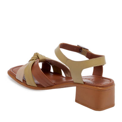  Yeşil Deri Kadın Sandalet - K24Y1SN67115-G81 - 2