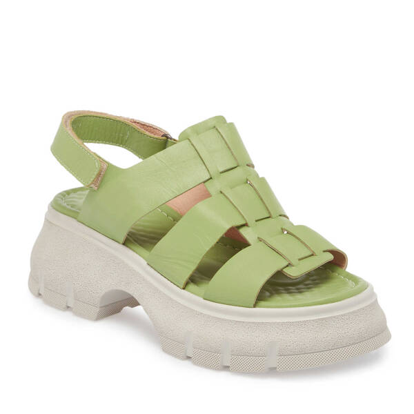 Yeşil Deri Kadın Sandalet - K24Y1SN67154-G81 - 1